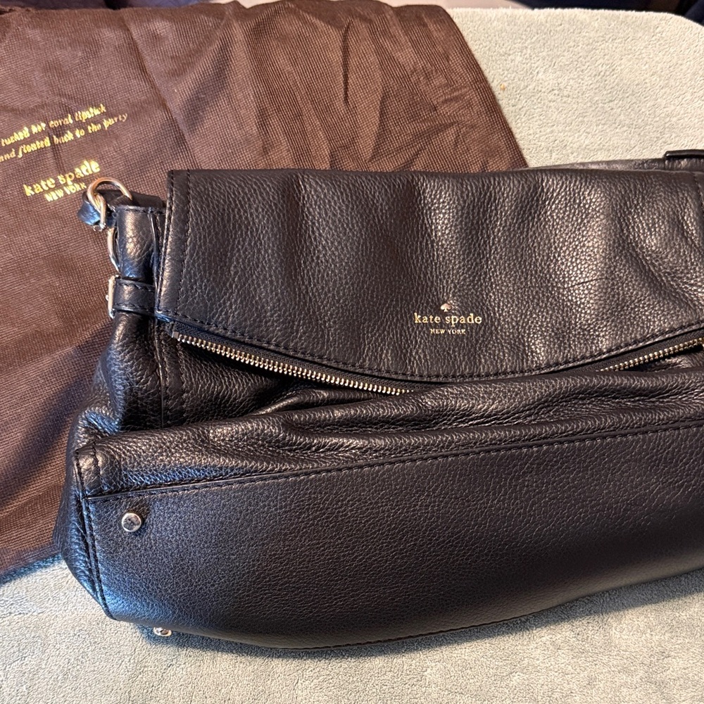 Kate Spade Black Pebbled Leather Shoulder Bag